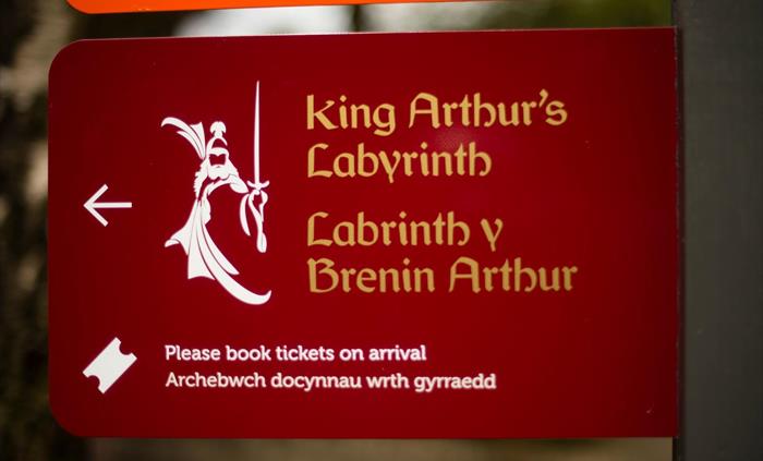 King Arthur's Labyrinth signage